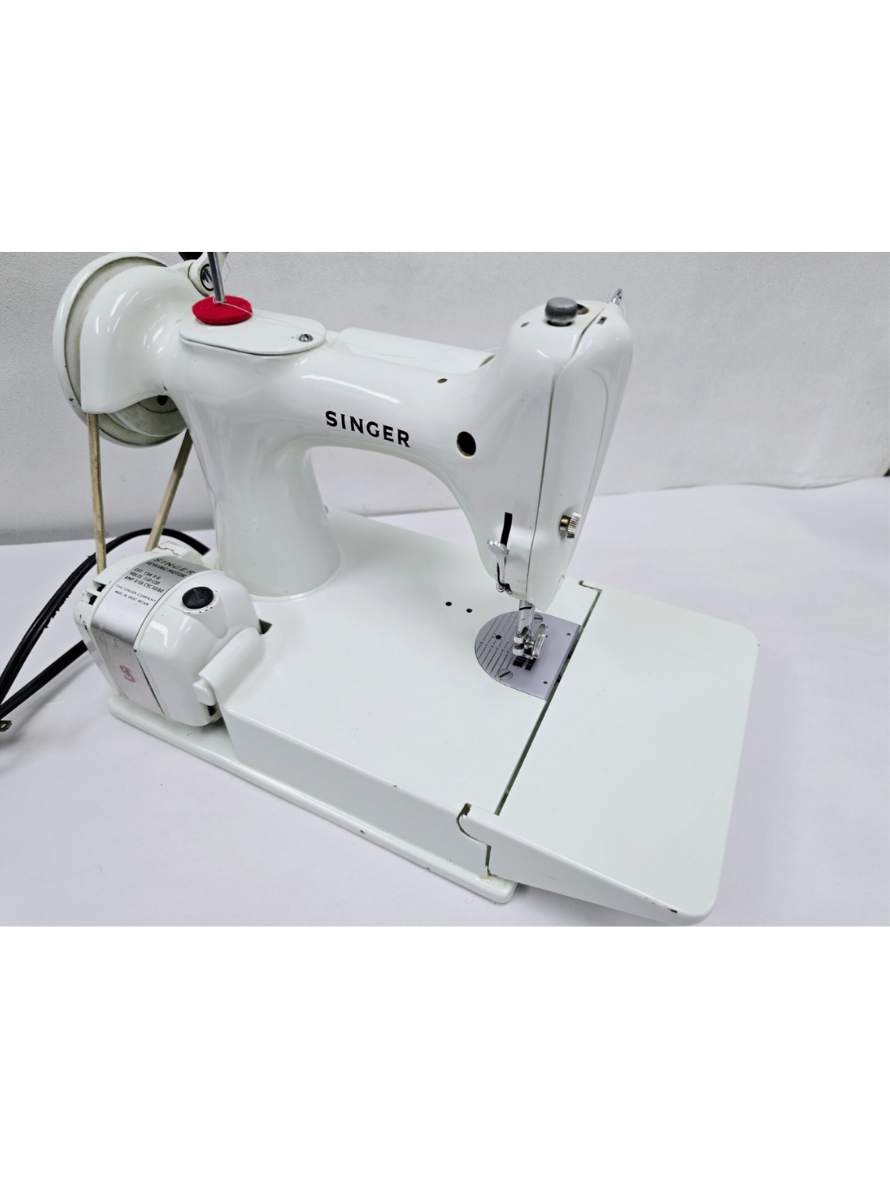 White 221K Sewing Machine – Serviced, Excellent Condition with Blue Case
