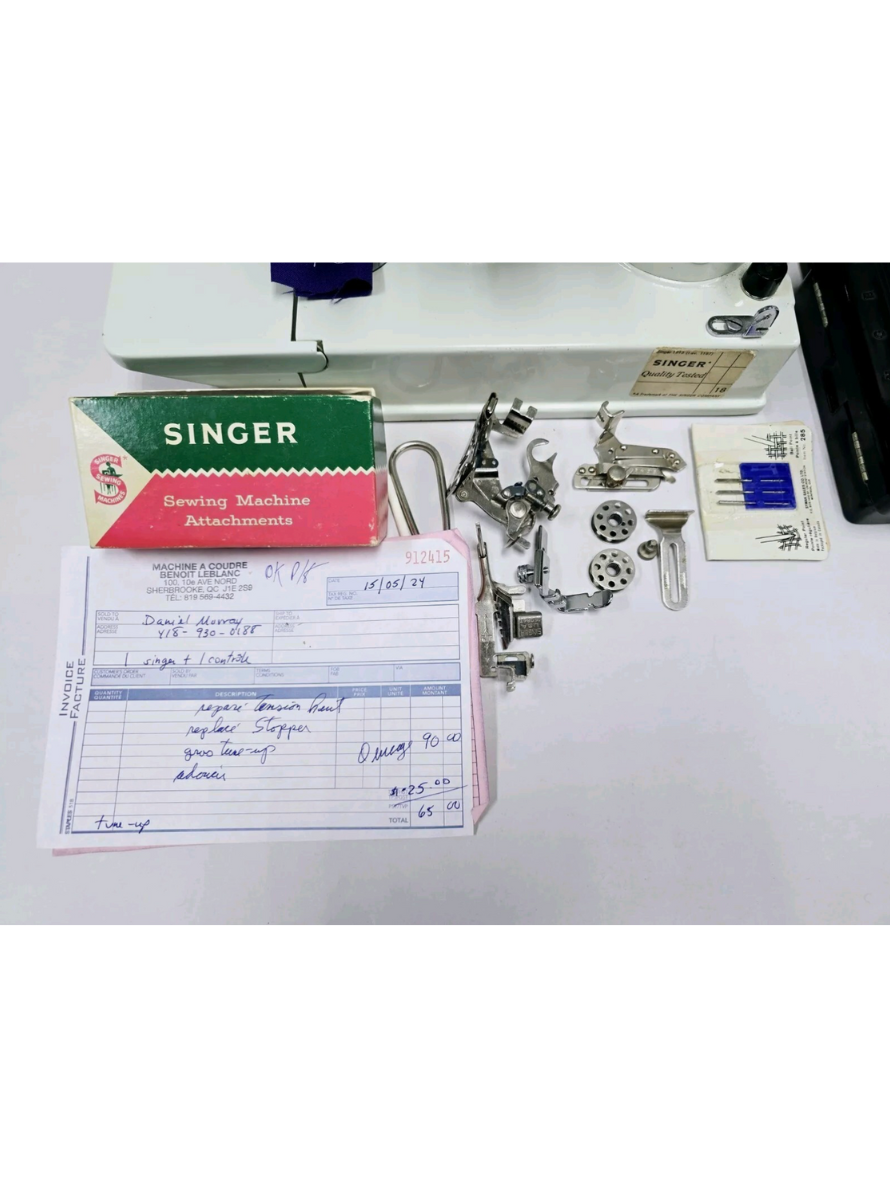 White 221K Sewing Machine – Serviced, Excellent Condition with Blue Case