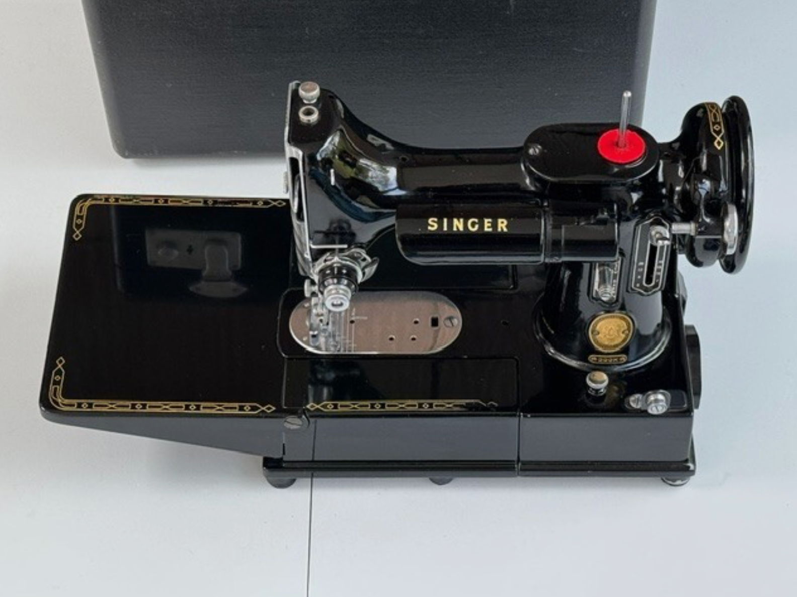222k Featherweight Sewing Machine – Fully Serviced With Accessories + Adapter Included