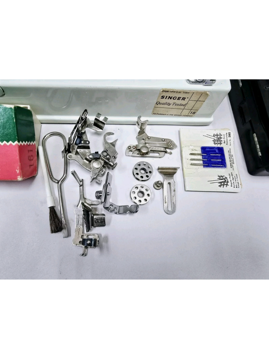 White 221K Sewing Machine – Serviced, Excellent Condition with Blue Case